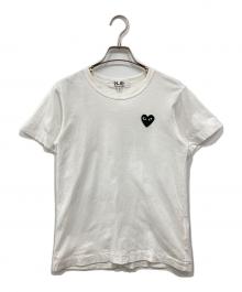 PLAY COMME des GARCONS（プレイコムデギャルソン）の古着「ブラックハート Tシャツ」｜ホワイト