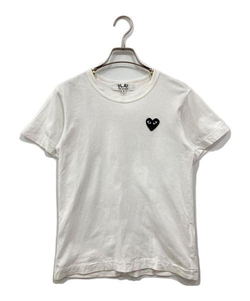 PLAY COMME des GARCONS（プレイコムデギャルソン）PLAY COMME des GARCONS (プレイコムデギャルソン) ブラックハート Tシャツ ホワイト サイズ:Mの古着・服飾アイテム