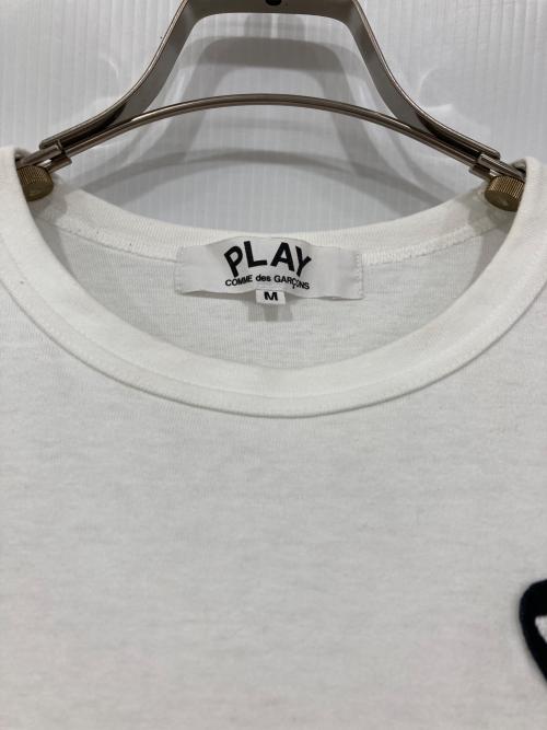 PLAY COMME des GARCONS（プレイコムデギャルソン）PLAY COMME des GARCONS (プレイコムデギャルソン) ブラックハート Tシャツ ホワイト サイズ:Mの古着・服飾アイテム