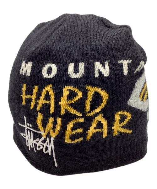 stussy（ステューシー）stussy (ステューシー) MOUNTAIN HARD WEAR (マウンテンハードウェア) ニット帽 ブラックの古着・服飾アイテム