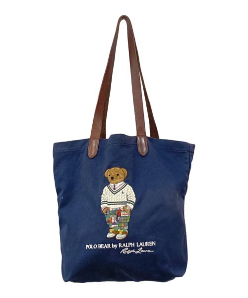 POLO RALPH LAUREN（ポロ・ラルフローレン）POLO RALPH LAUREN (ポロ・ラルフローレン) ポロベアトートバッグ ネイビーの古着・服飾アイテム