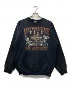 HARLEY-DAVIDSONハーレーダビッドソン）の古着「プリントスウェット」｜ブラック