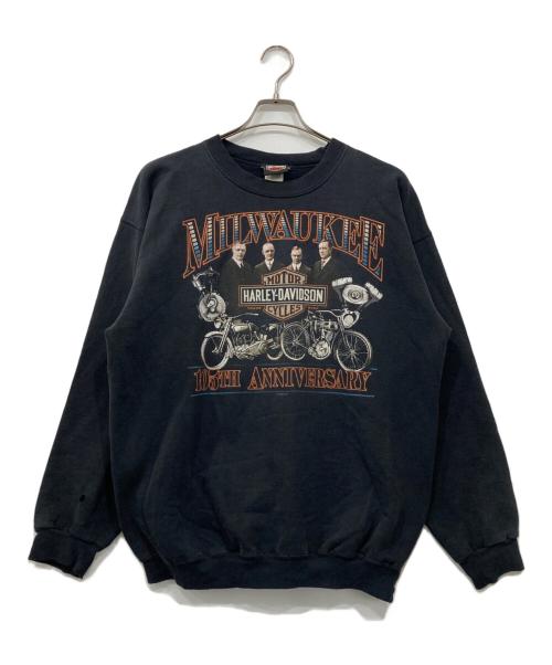HARLEY-DAVIDSON（ハーレーダビッドソン）HARLEY-DAVIDSON (ハーレーダビッドソン) プリントスウェット ブラック サイズ:Mの古着・服飾アイテム