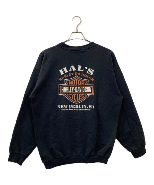 HARLEY-DAVIDSON（ハーレーダビッドソン）HARLEY-DAVIDSON (ハーレーダビッドソン) プリントスウェット ブラック サイズ:Mの古着・服飾アイテム