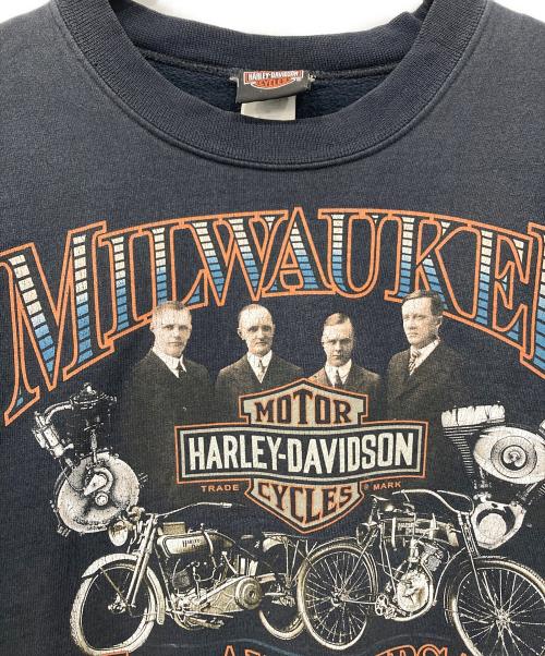 HARLEY-DAVIDSON（ハーレーダビッドソン）HARLEY-DAVIDSON (ハーレーダビッドソン) プリントスウェット ブラック サイズ:Mの古着・服飾アイテム