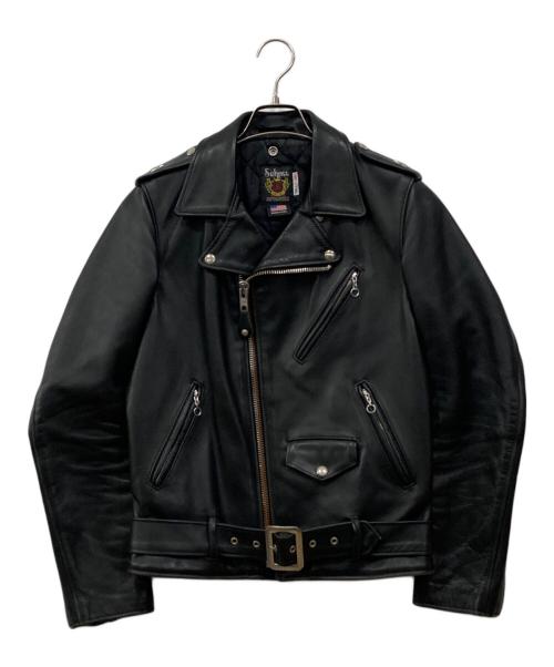 Schott（ショット）Schott (ショット) ダブルライダースジャケット ブラック サイズ:36の古着・服飾アイテム