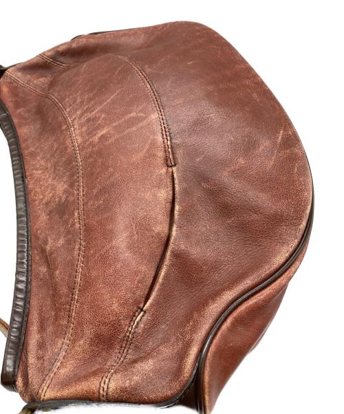 flathority（フラソリティ）flathority (フラソリティ) レザーショルダーバッグ ブラウンの古着・服飾アイテム