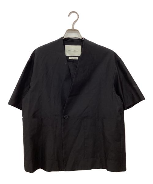 DEPAREILLE（デパリエ）DEPAREILLE (デパリエ) シルクコットンジャケット ブラック サイズ:38の古着・服飾アイテム