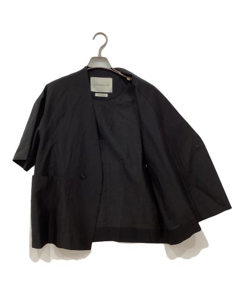 DEPAREILLE（デパリエ）DEPAREILLE (デパリエ) シルクコットンジャケット ブラック サイズ:38の古着・服飾アイテム