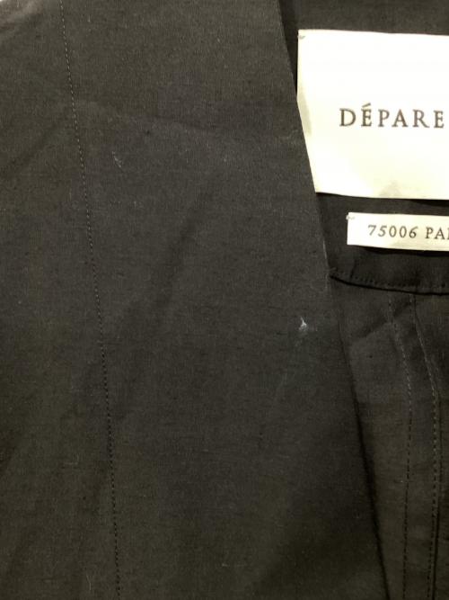 DEPAREILLE（デパリエ）DEPAREILLE (デパリエ) シルクコットンジャケット ブラック サイズ:38の古着・服飾アイテム