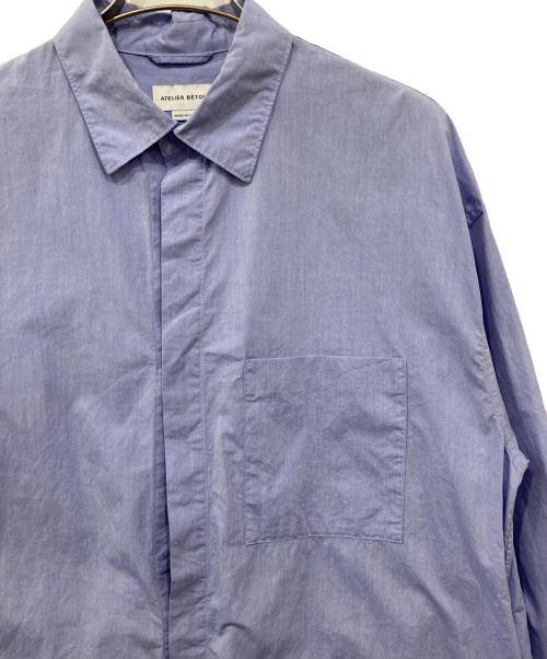 ATELIER BETON（アトリエベトン）ATELIER BETON (アトリエベトン) スナップボタンシャツ ブルー サイズ:4の古着・服飾アイテム