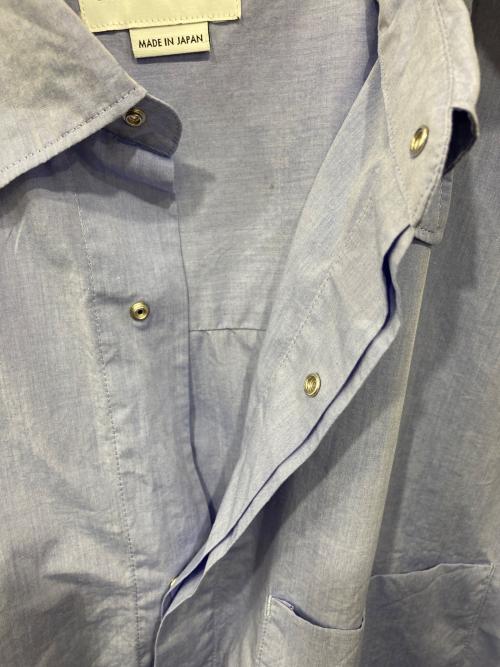 ATELIER BETON（アトリエベトン）ATELIER BETON (アトリエベトン) スナップボタンシャツ ブルー サイズ:4の古着・服飾アイテム