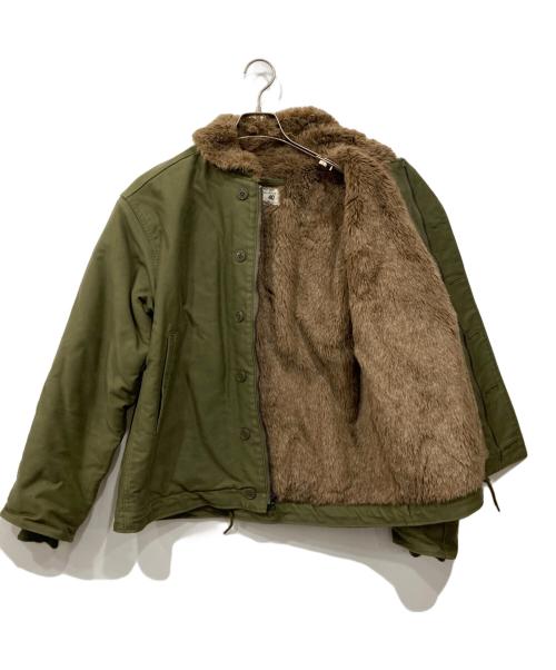 HOUSTON（ヒューストン）HOUSTON (ヒューストン) N-1デッキジャケット カーキ サイズ:40の古着・服飾アイテム