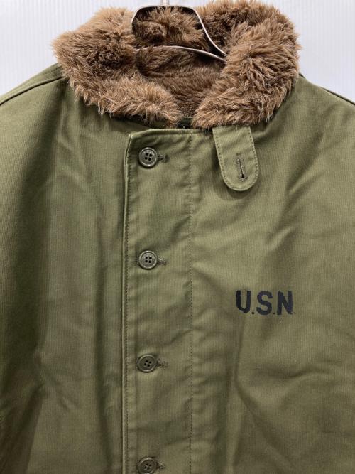 HOUSTON（ヒューストン）HOUSTON (ヒューストン) N-1デッキジャケット カーキ サイズ:40の古着・服飾アイテム
