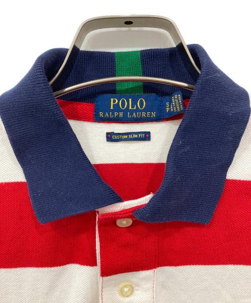 POLO RALPH LAUREN（ポロ・ラルフローレン）POLO RALPH LAUREN (ポロ・ラルフローレン) ポロシャツ レッド×ホワイト サイズ:Sの古着・服飾アイテム