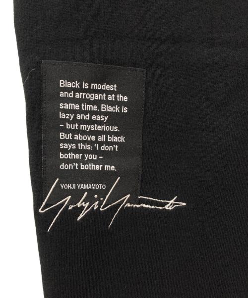 New Era（ニューエラ）New Era (ニューエラ) Yohji Yamamoto pour homme (ヨウジヤマモト プールオム) SWT PNTS YY LABEL LOGO NEW ERA PANTS ブラック サイズ:3の古着・服飾アイテム