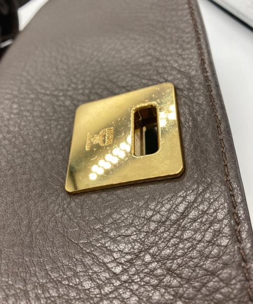 MCM（エムシーエム）MCM (エムシーエム) 2WAYクロコ型押しレザーバッグ ブラウンの古着・服飾アイテム
