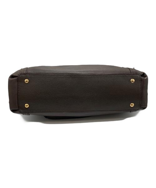 MCM（エムシーエム）MCM (エムシーエム) 2WAYクロコ型押しレザーバッグ ブラウンの古着・服飾アイテム