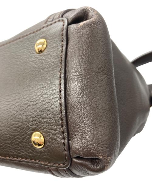 MCM（エムシーエム）MCM (エムシーエム) 2WAYクロコ型押しレザーバッグ ブラウンの古着・服飾アイテム