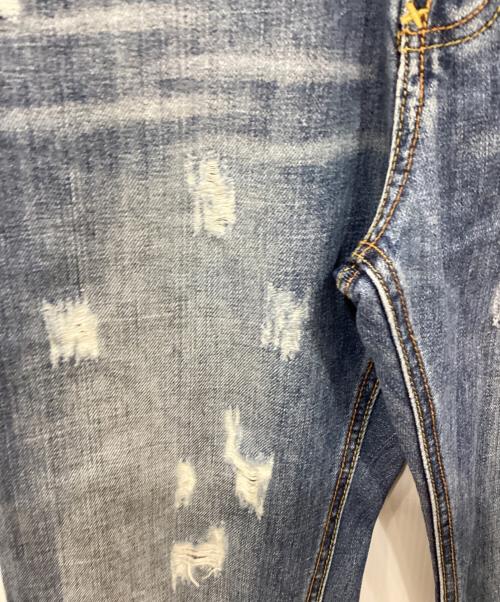 DOLCE & GABBANA（ドルチェ＆ガッバーナ）DOLCE & GABBANA (ドルチェ＆ガッバーナ) 虎刺繍スタッズデニムパンツ インディゴ サイズ:31の古着・服飾アイテム