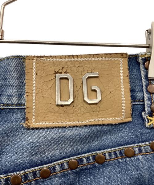 DOLCE & GABBANA（ドルチェ＆ガッバーナ）DOLCE & GABBANA (ドルチェ＆ガッバーナ) 虎刺繍スタッズデニムパンツ インディゴ サイズ:31の古着・服飾アイテム