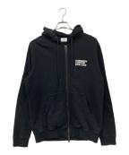 BURBERRYバーバリー）の古着「LOVE ロゴ プリント コットン フーデッドトップ」｜ブラック