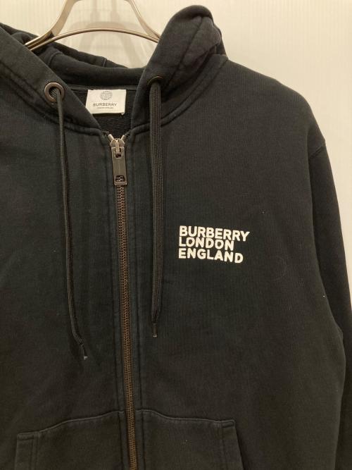 BURBERRY（バーバリー）BURBERRY (バーバリー) LOVE ロゴ プリント コットン フーデッドトップ ブラック サイズ:Sの古着・服飾アイテム