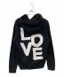 BURBERRY (バーバリー) LOVE ロゴ プリント コットン フーデッドトップ ブラック サイズ:S：18000円