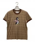 COACHコーチ）の古着「モノグラムTシャツ」｜ブラウン