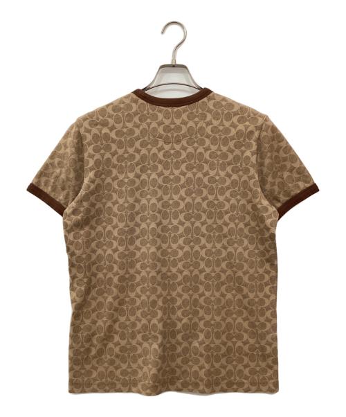 COACH（コーチ）COACH (コーチ) モノグラムTシャツ ブラウン サイズ:Mの古着・服飾アイテム