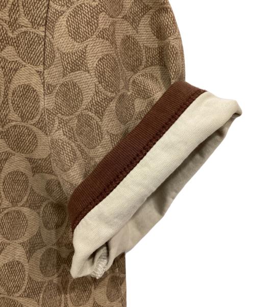 COACH（コーチ）COACH (コーチ) モノグラムTシャツ ブラウン サイズ:Mの古着・服飾アイテム
