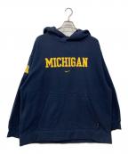 NIKEナイキ）の古着「MICHIGANロゴプルオーバーパーカー」｜ネイビー