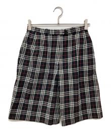 Burberry's（バーバリー）の古着「チェックハーフパンツ」｜ブラック