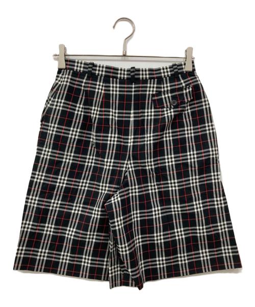 Burberry's（バーバリー）Burberry's (バーバリー) チェックハーフパンツ ブラック サイズ:40の古着・服飾アイテム