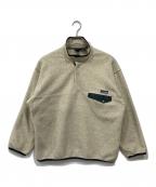 Patagoniaパタゴニア）の古着「シンチラ・スナップT・プルオーバー」｜アイボリー×グリーン