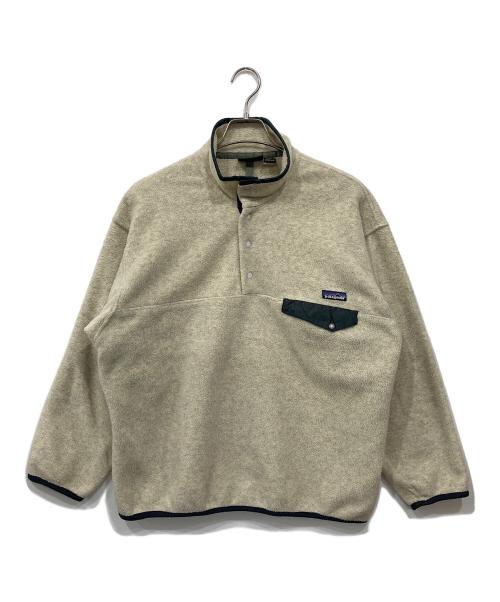 Patagonia（パタゴニア）Patagonia (パタゴニア) シンチラ・スナップT・プルオーバー アイボリー×グリーン サイズ:Lの古着・服飾アイテム
