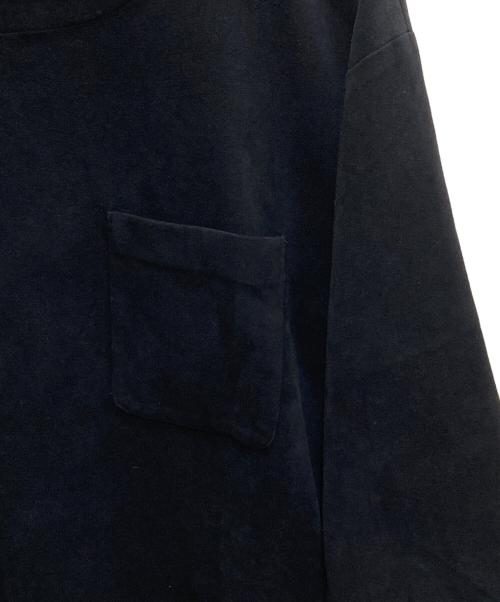 PORTVEL（ポートヴェル）PORTVEL (ポートヴェル) スウェード調ポケットカットソー ブラック サイズ:1の古着・服飾アイテム