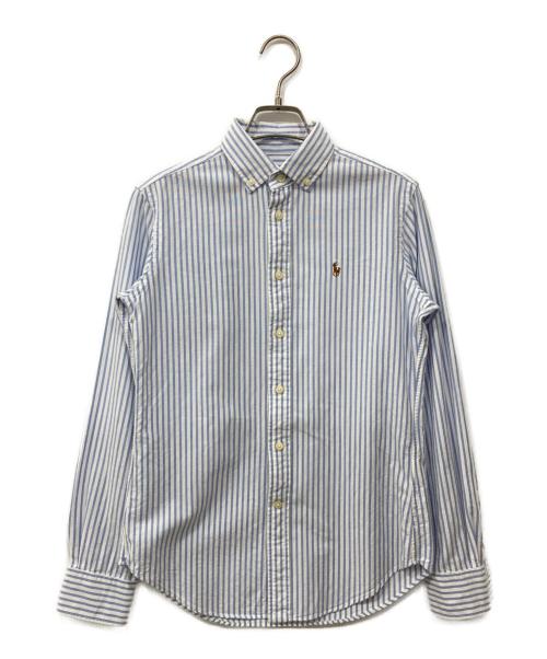 RALPH LAUREN（ラルフローレン）RALPH LAUREN (ラルフローレン) ボタンダウンシャツ ホワイト×ブルーの古着・服飾アイテム