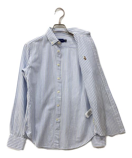 RALPH LAUREN（ラルフローレン）RALPH LAUREN (ラルフローレン) ボタンダウンシャツ ホワイト×ブルーの古着・服飾アイテム