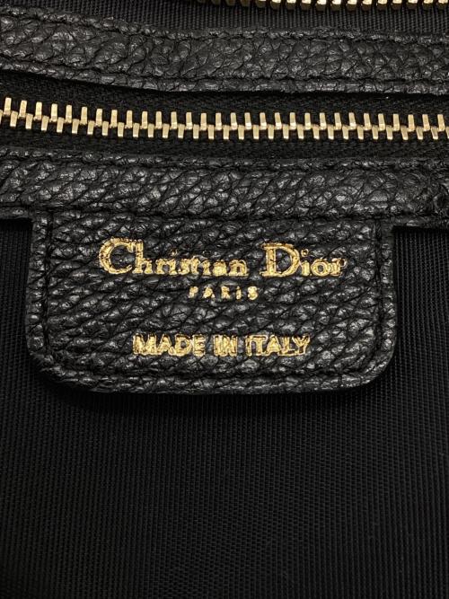 Christian Dior（クリスチャン ディオール）Christian Dior (クリスチャン ディオール) カナージュレザーハンドバッグ ブラックの古着・服飾アイテム