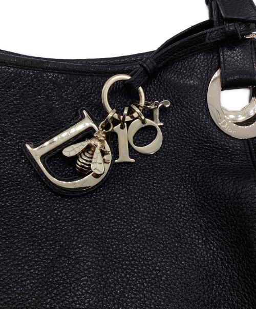 Christian Dior（クリスチャン ディオール）Christian Dior (クリスチャン ディオール) カナージュレザーハンドバッグ ブラックの古着・服飾アイテム