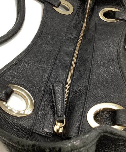 Christian Dior（クリスチャン ディオール）Christian Dior (クリスチャン ディオール) カナージュレザーハンドバッグ ブラックの古着・服飾アイテム