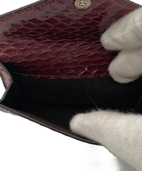 Cartier（カルティエ）Cartier (カルティエ) パイソンカードケース レッドの古着・服飾アイテム