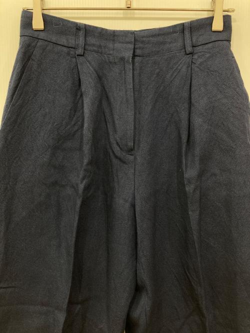 ebure（エブール）EBURE (エブール) ドライビスリネン テーパードパンツ ネイビー サイズ:38の古着・服飾アイテム