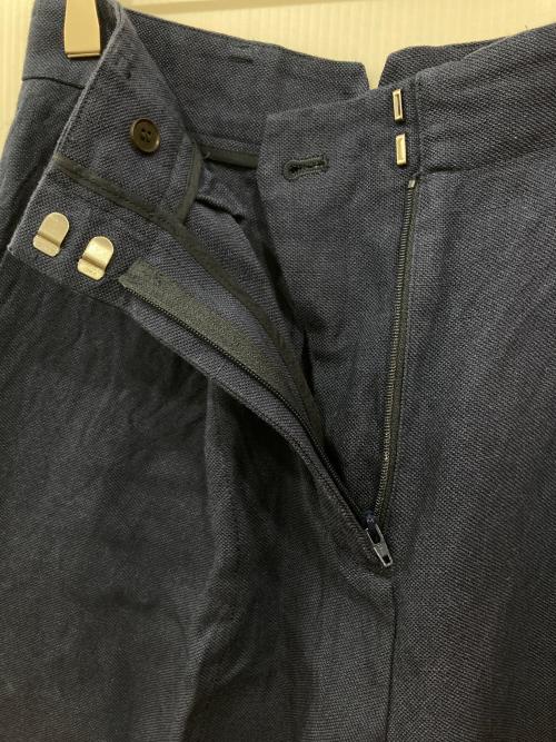 ebure（エブール）EBURE (エブール) ドライビスリネン テーパードパンツ ネイビー サイズ:38の古着・服飾アイテム