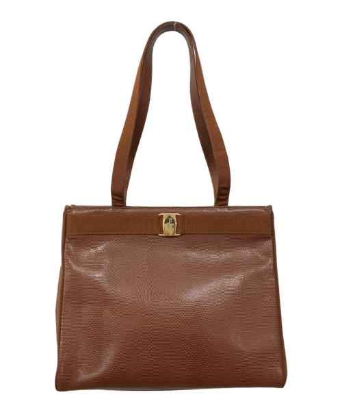 Salvatore Ferragamo（サルヴァトーレ フェラガモ）Salvatore Ferragamo (サルヴァトーレ フェラガモ) トートバッグ ブラウンの古着・服飾アイテム