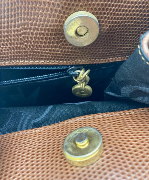 Salvatore Ferragamo（サルヴァトーレ フェラガモ）Salvatore Ferragamo (サルヴァトーレ フェラガモ) トートバッグ ブラウンの古着・服飾アイテム