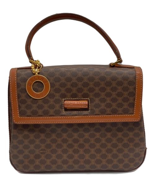 CELINE（セリーヌ）CELINE (セリーヌ) マカダムハンドバッグ ブラウンの古着・服飾アイテム