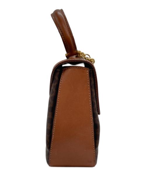 CELINE（セリーヌ）CELINE (セリーヌ) マカダムハンドバッグ ブラウンの古着・服飾アイテム