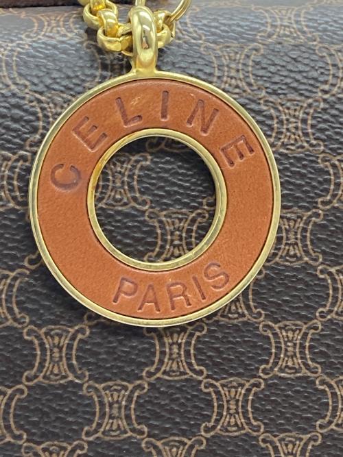CELINE（セリーヌ）CELINE (セリーヌ) マカダムハンドバッグ ブラウンの古着・服飾アイテム